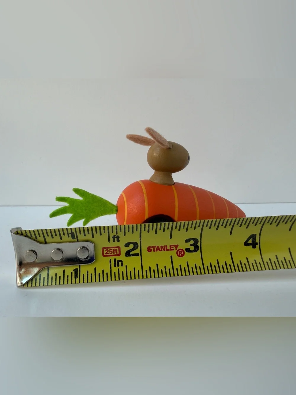 Wooden Toy Bunny Wind-up Carrot Car
